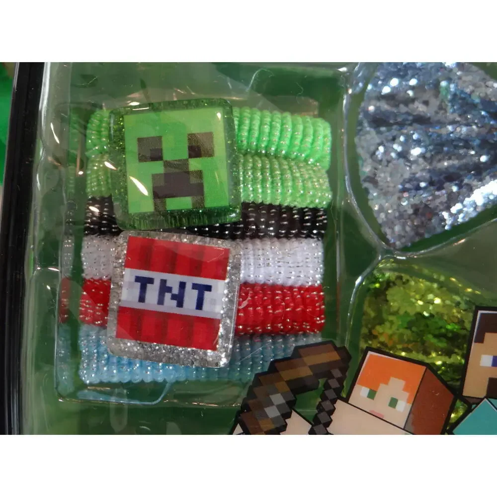 Minecraft Clear‎ Kids MINI Backpack with Character Hair Clips, Ties, and Bows!